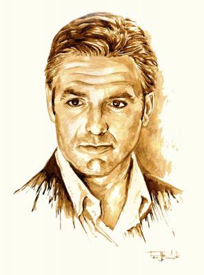 Кіноактор Джордж Клуні; кава, 40х60 см