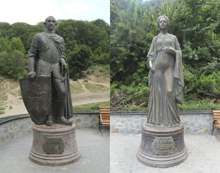 Скульптури князя Потоцького та його дружини Софії