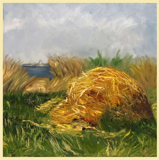 «Стіг сіна», полотно, олія. Пленер у с. Міжводне, Крим (Україна), 2011 «Стіг сіна», полотно, олія. Пленер у с. Міжводне, Крим (Україна), 2011